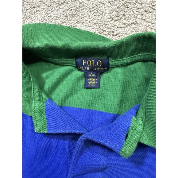 Polo Ralph Lauren Boys Multicolor Colorblock Shirt Pony Retro Rainbow L 14/16 - Picture 3 of 6